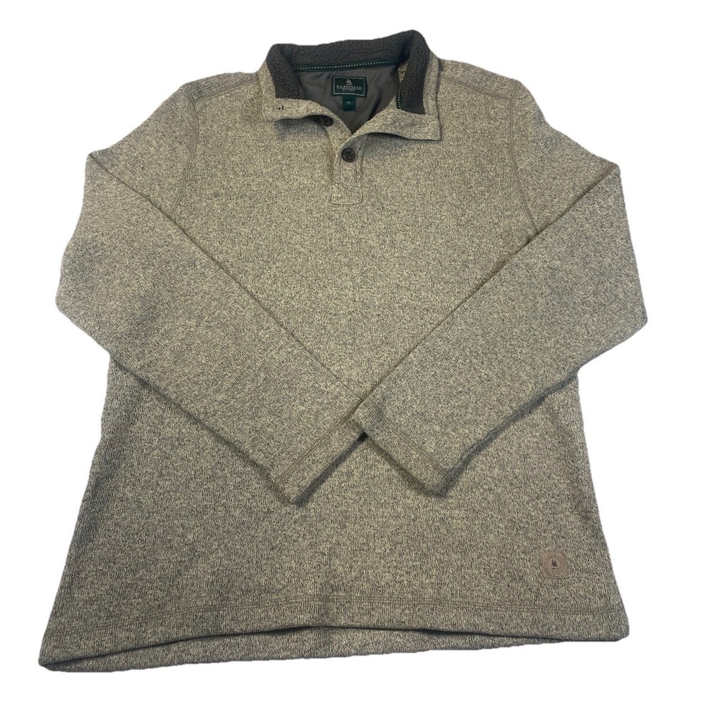 GH‎ Bass Men's Large Fleece Gray Pullover Outdoor Casual Preppy Athleisure